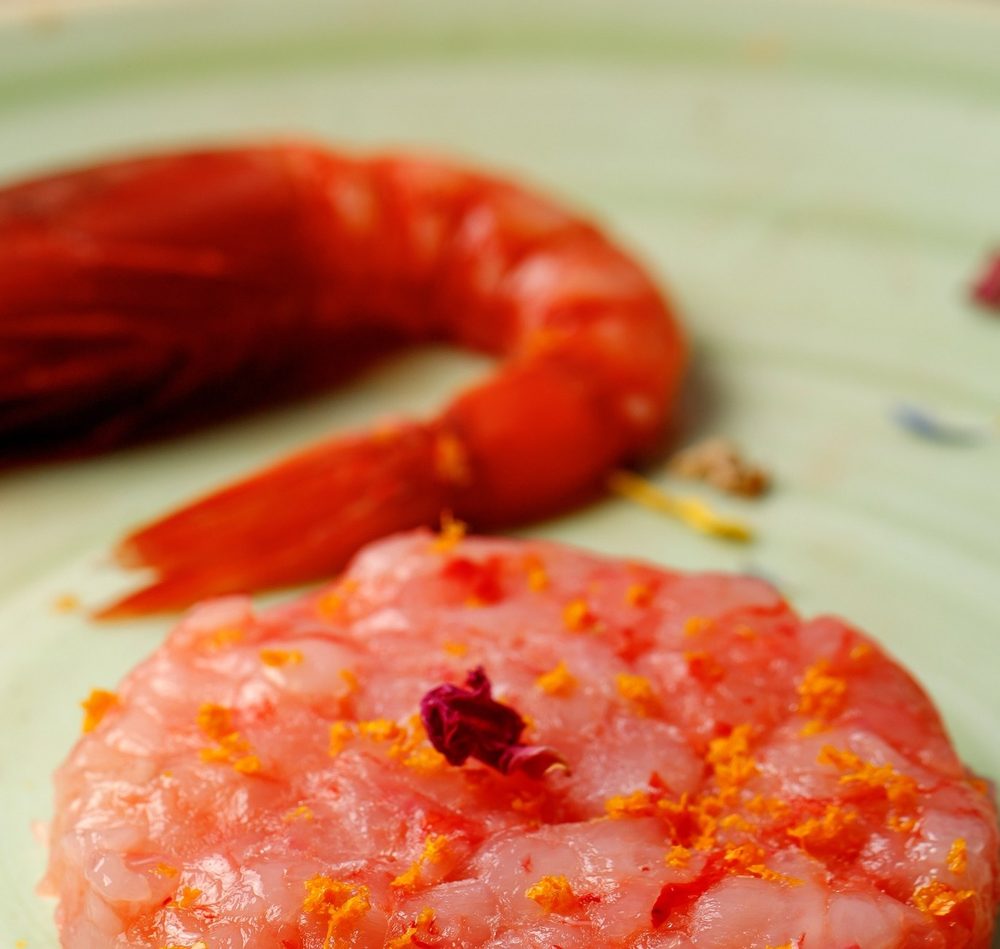 Tartar de langostino moruno (gamba roja) congelado
